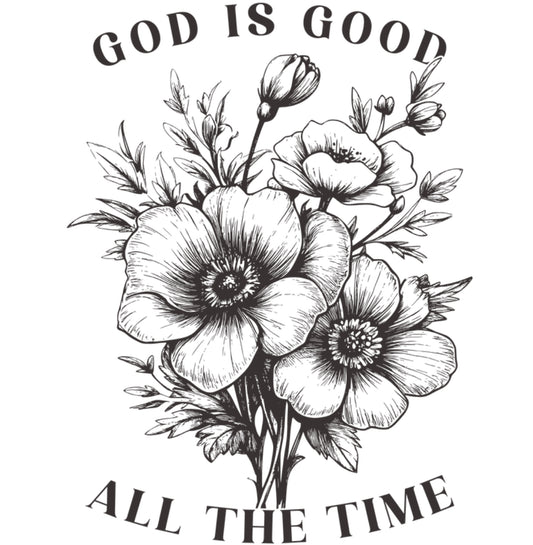 God is Good Dogwood DTF Print
