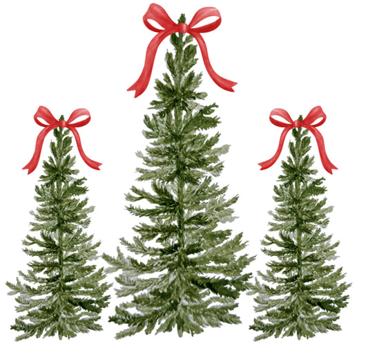 3 Christmas Trees DTF Print