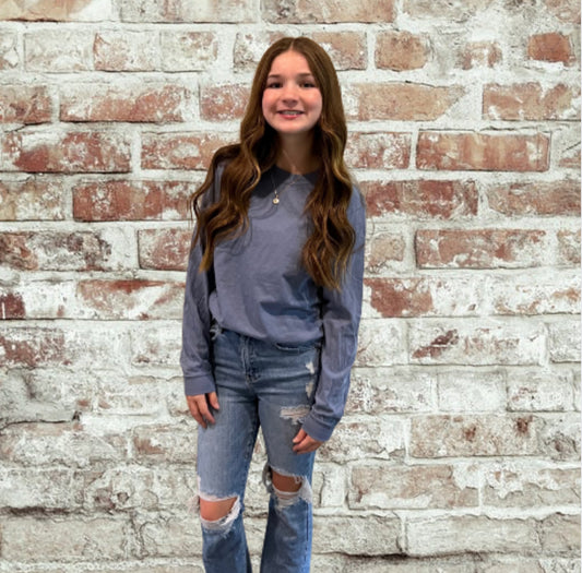 Blue Jean Comfort Colors Long Sleeve