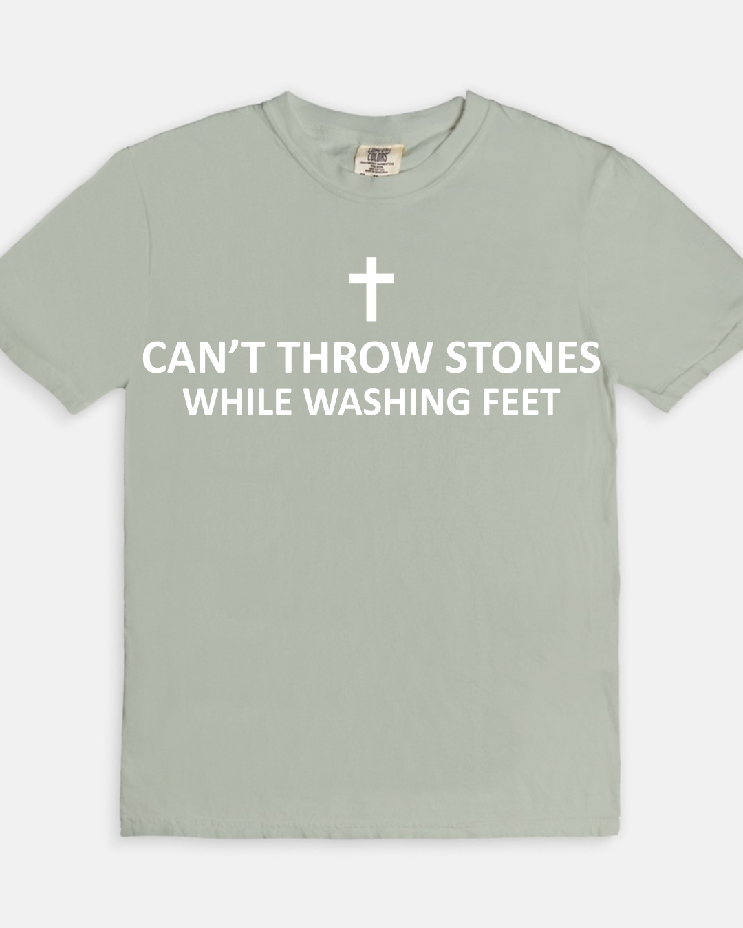 Can't Throw Stones While Washing Feet - gray