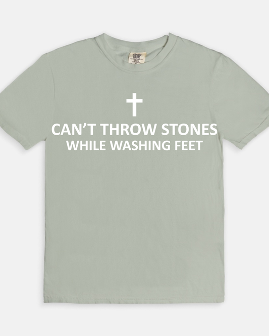 Can't Throw Stones While Washing Feet - gray