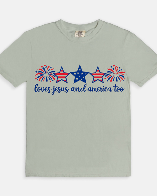 Jesus and America Too - gray