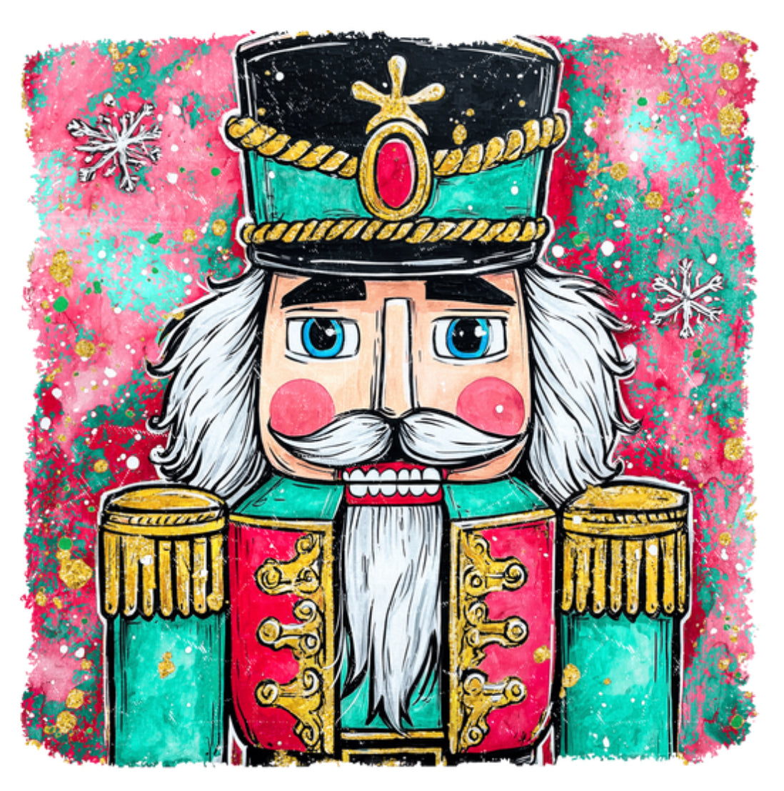 Square Nutcracker DTF Print