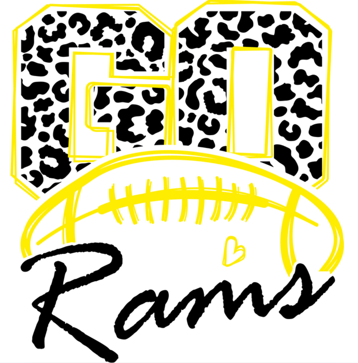 Leopard Go Rams DTF Print
