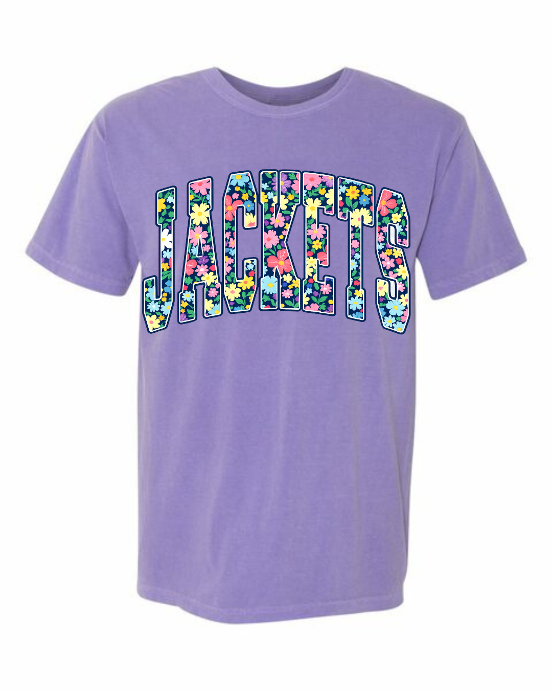 Floral Jackets Tee - violet