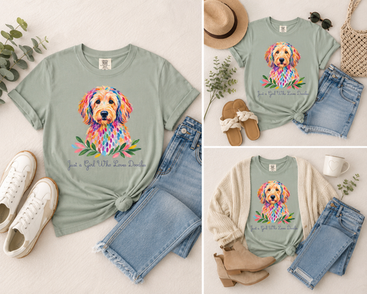 A Girl + Doodle Tee - gray