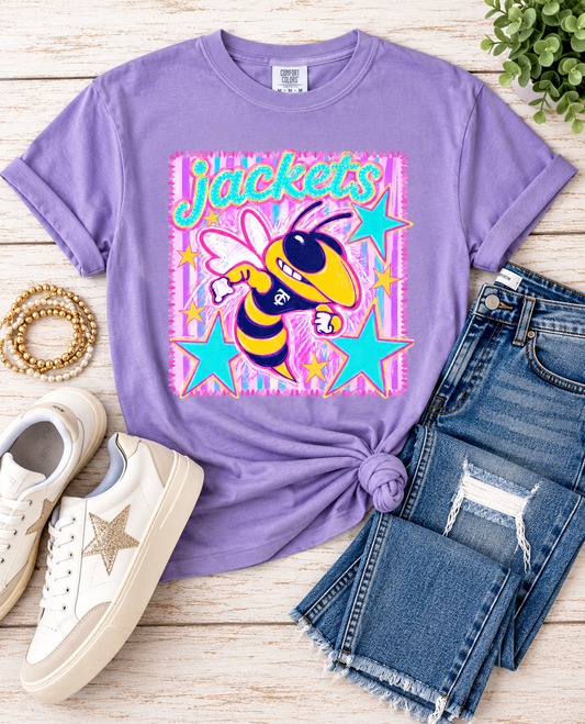 Neon Jackets Tee - violet