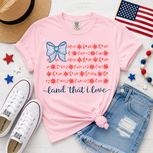 Land That I Love Tee - blossom