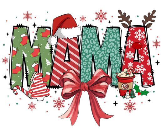 Christmas Mama DTF Print
