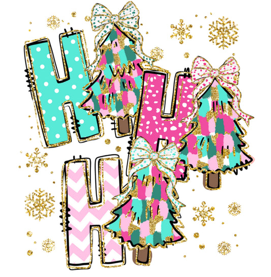 Ho Ho Ho Trees DTF Print