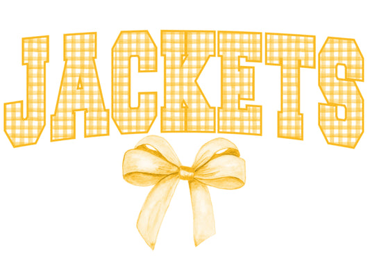 Gingham Jackets Bow DTF Print