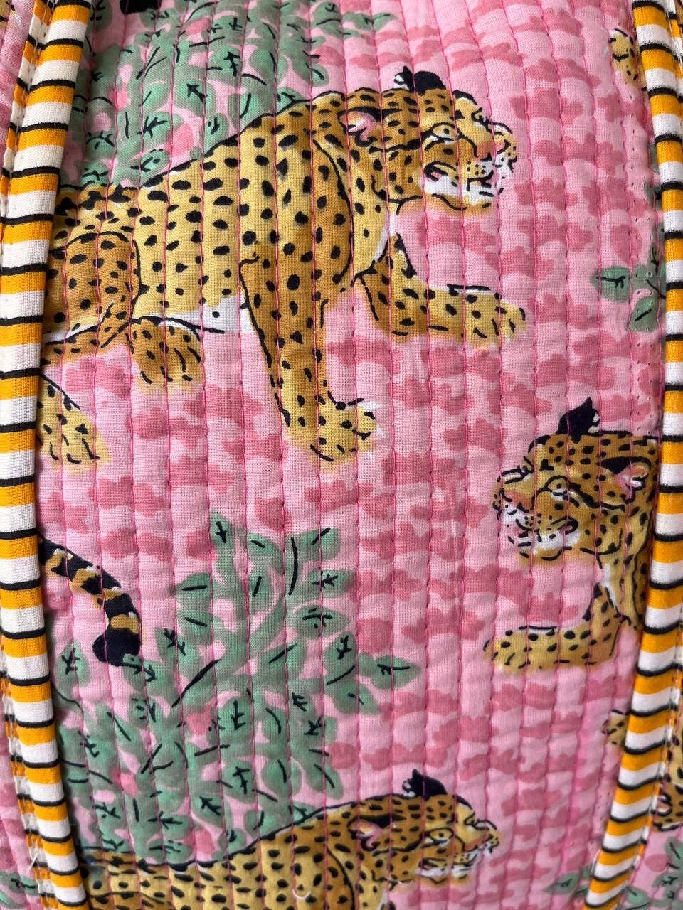 Block Print Kantha Quilted Tote Bag for Women's Gift