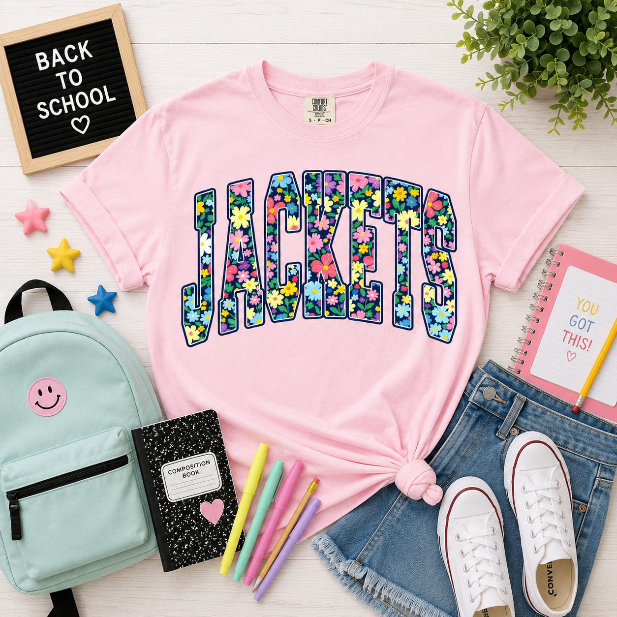 Floral Jackets Tee - blossom