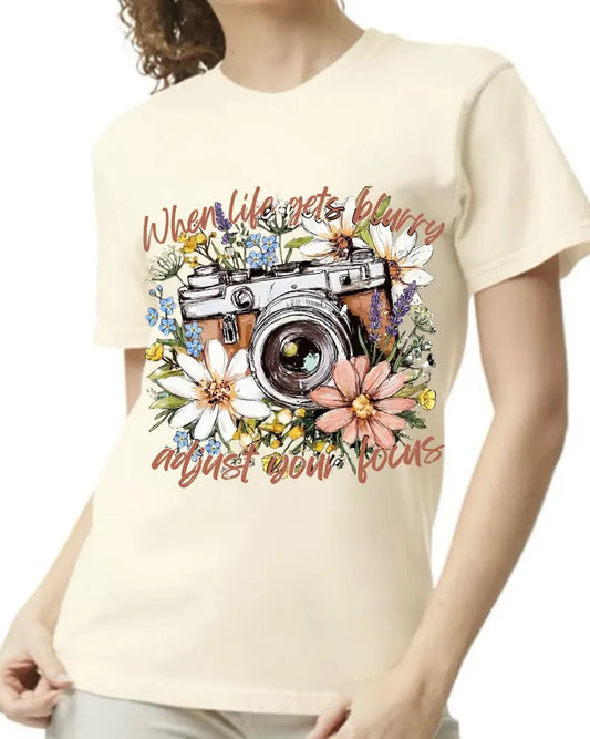 Adjust Your Focus Tee - Ivory