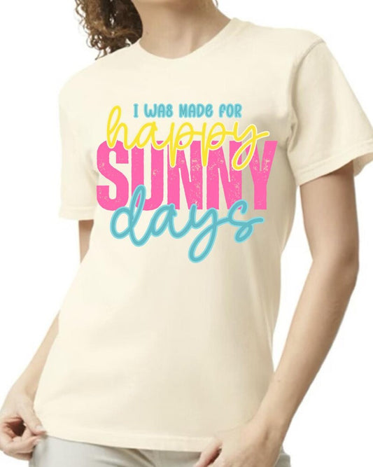 Happy Sunny Days Tee - ivory