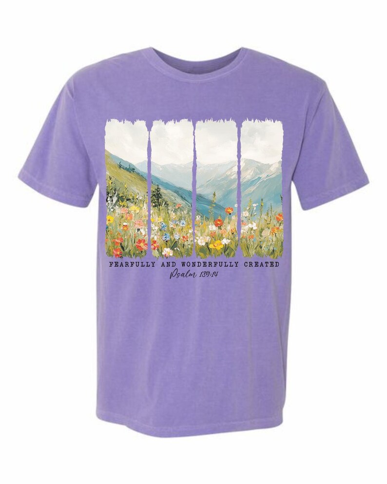 Psalm 139:14 Tee - violet