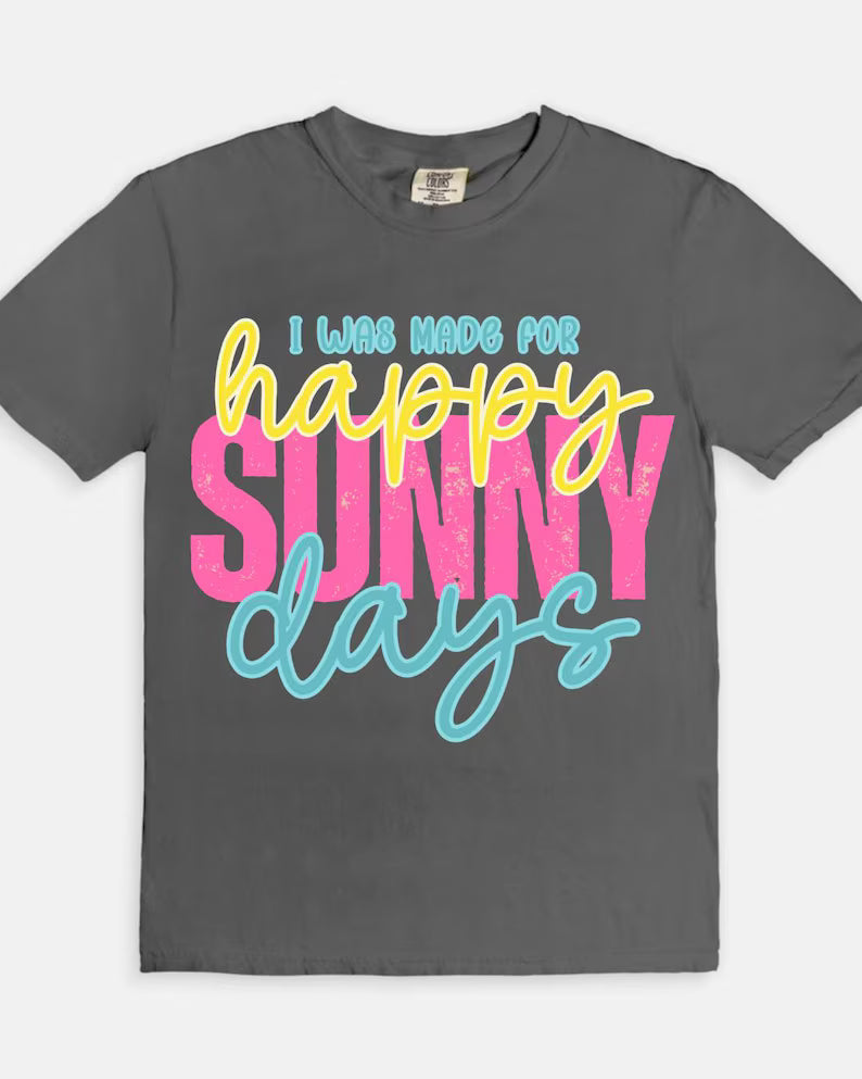 Happy Sunny Days Tee - pepper