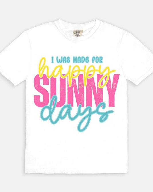 Happy Sunny Days Tee - white