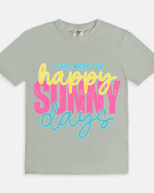 Happy Sunny Days Tee - gray