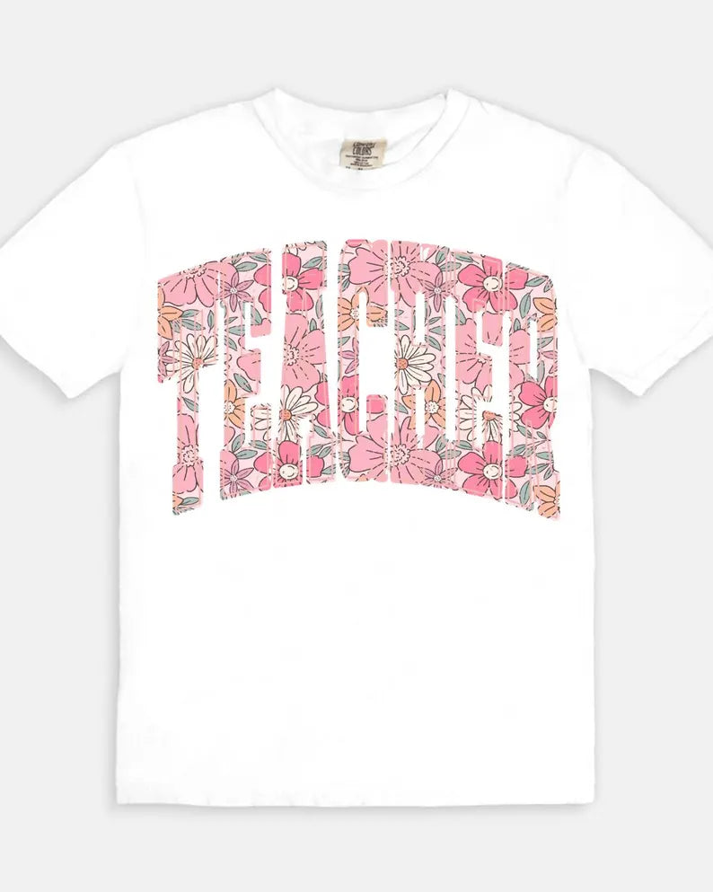 Teacher Tee - white